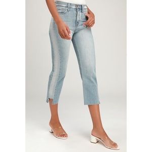 JORDACHE Heather Light Wash Denim Cropped Pants